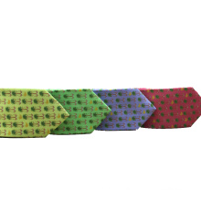100% artesanal seco limpar única tela impressa de seda gravata